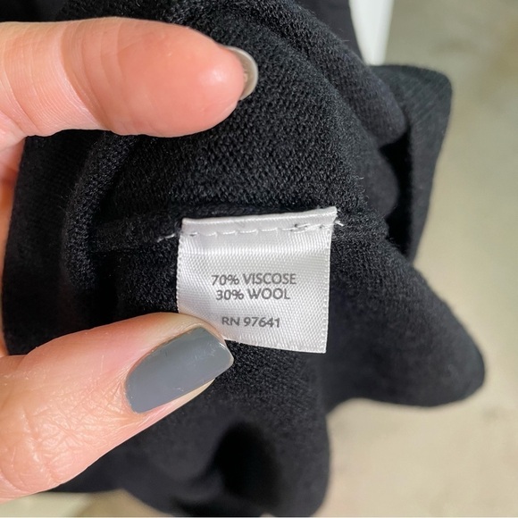 J. Jill Wool Blend V-neck Short Sleeve Maxi Dress in Black Women’s Size Small - Picture 4 of 5